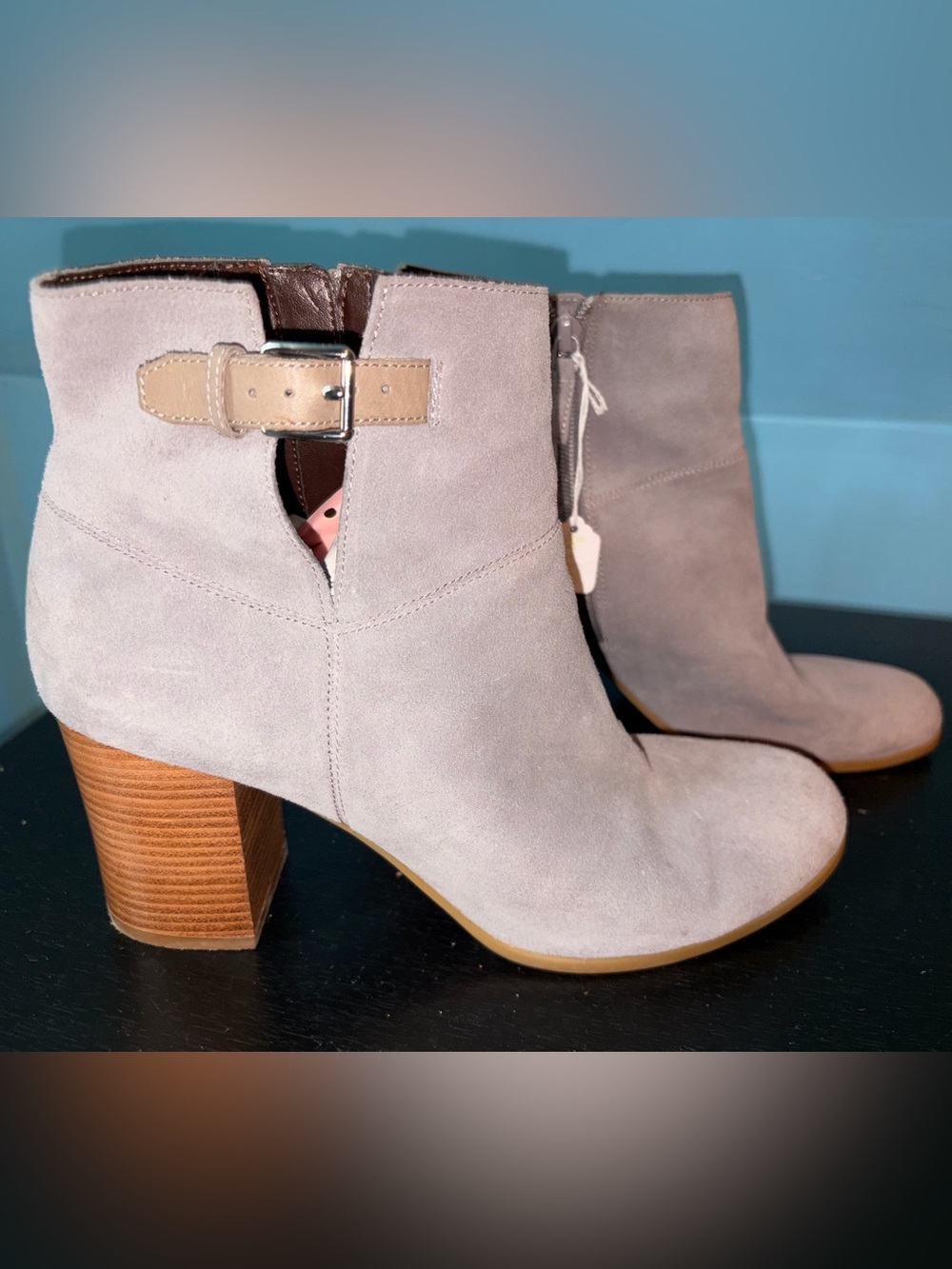 Cole Haan Beautiful Suede Ankle Booties with Buckle